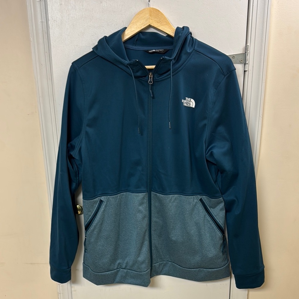 The North Face Blue and Gray Hoodie